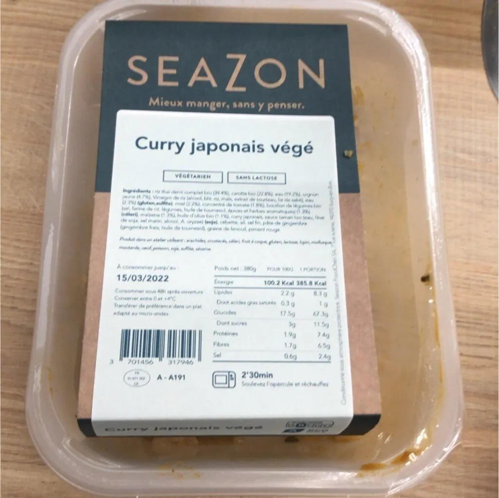 Curry japonais végé