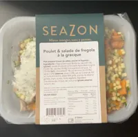 Poulet & salade de fregola à la grecque