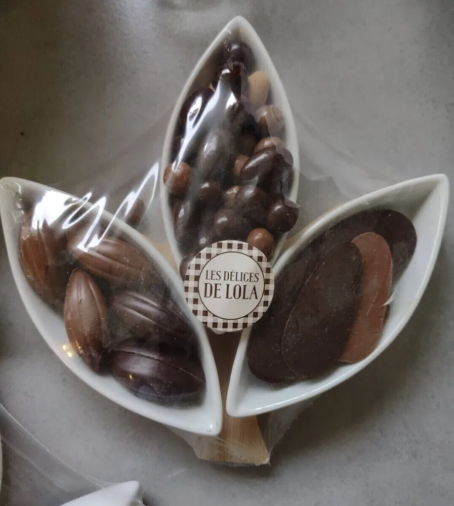 Plateau trio feuilles Les chocolats de Lola