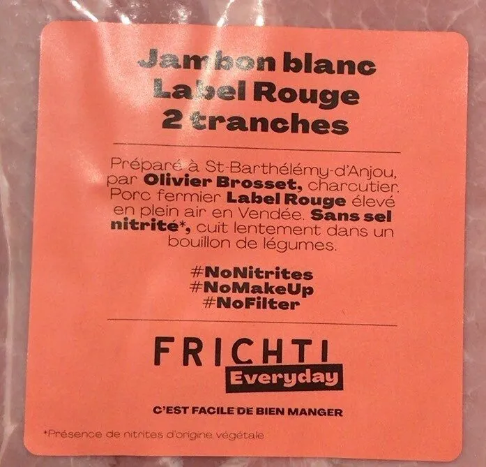 Jambon blanc Label rouge 2 tranches