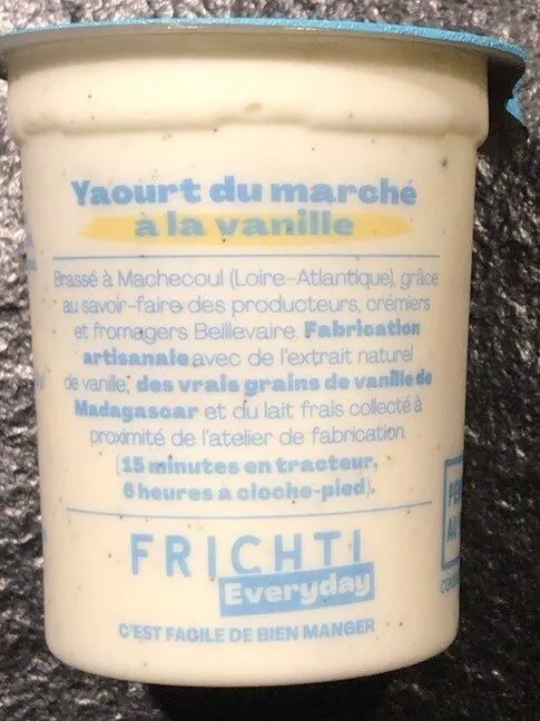 Yaourt du marché à la vanille