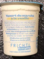 Yaourt du marché à la vanille