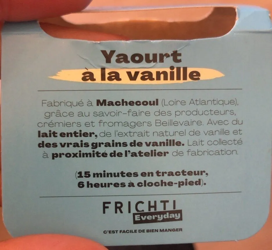 Yaourt a la vanille
