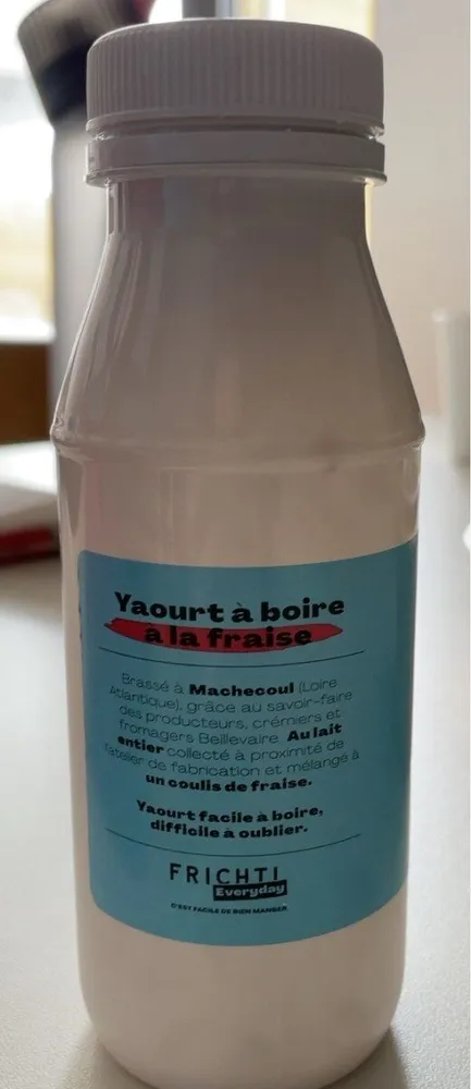 Yaout à boire à la fraise