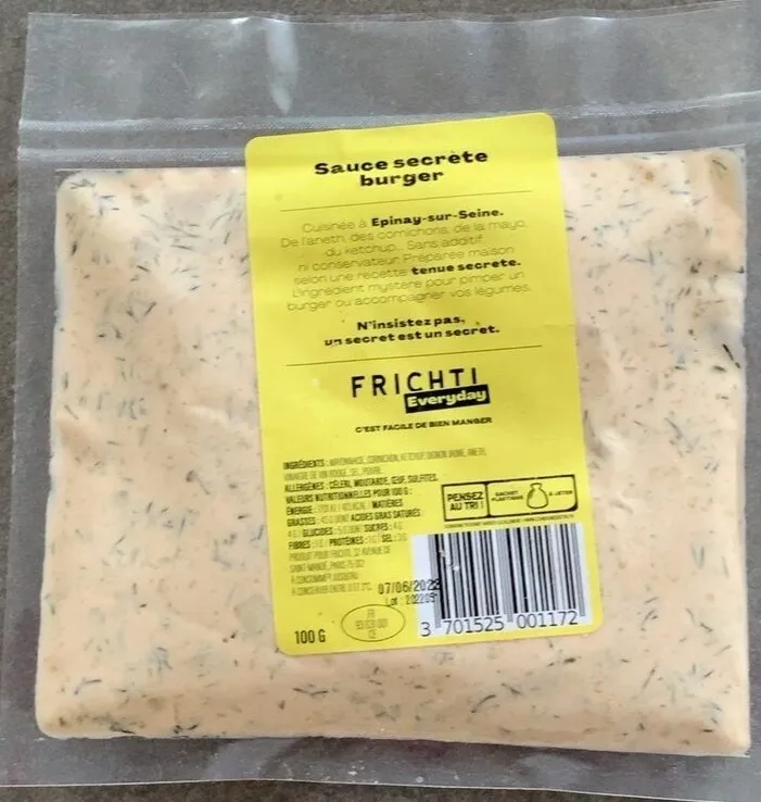 Sauce secrète burger