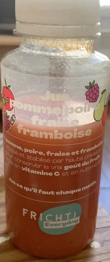 Jus pomme poire framboise