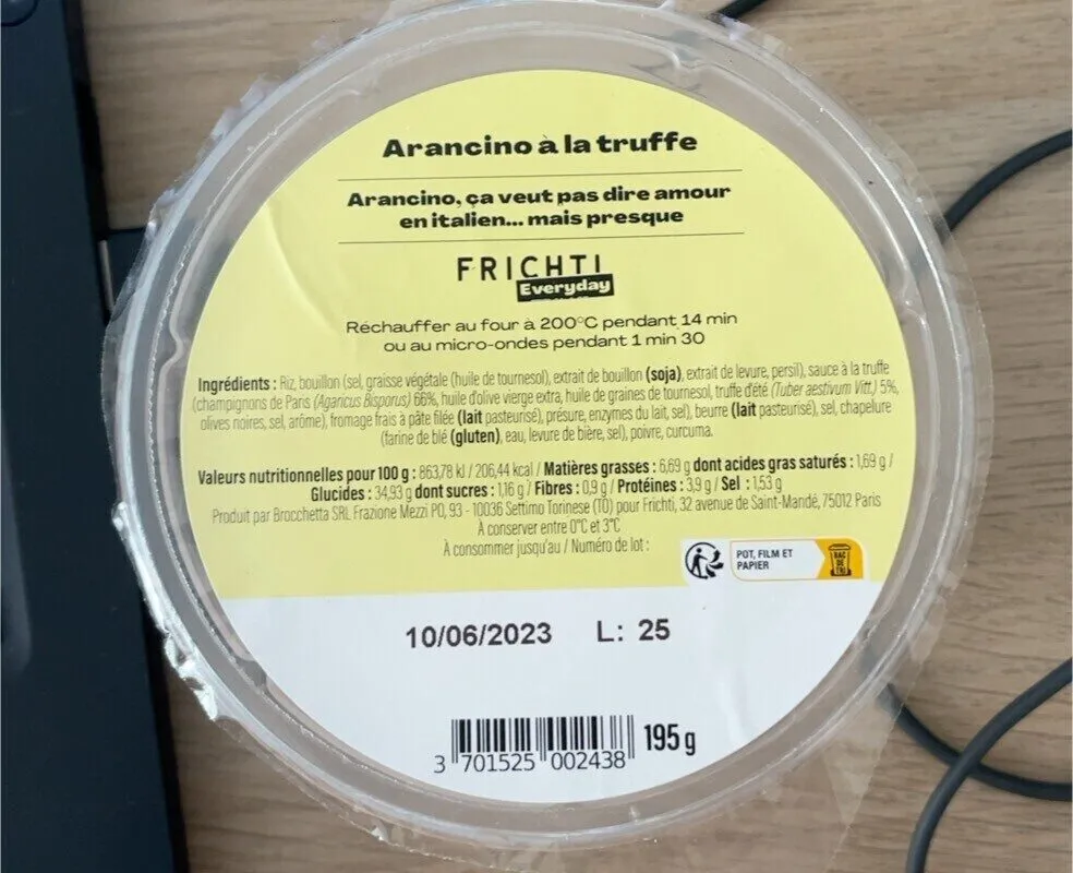 Arancino a la truffe