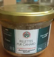 Rillettes pur canard au piment d'Espelette