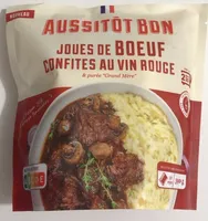 Joues de bœuf confites au vin rouge