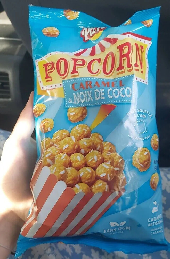 Pop corn caramel et noix de coco