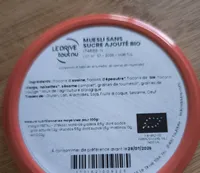 Müesli sans sucre ajouté bio