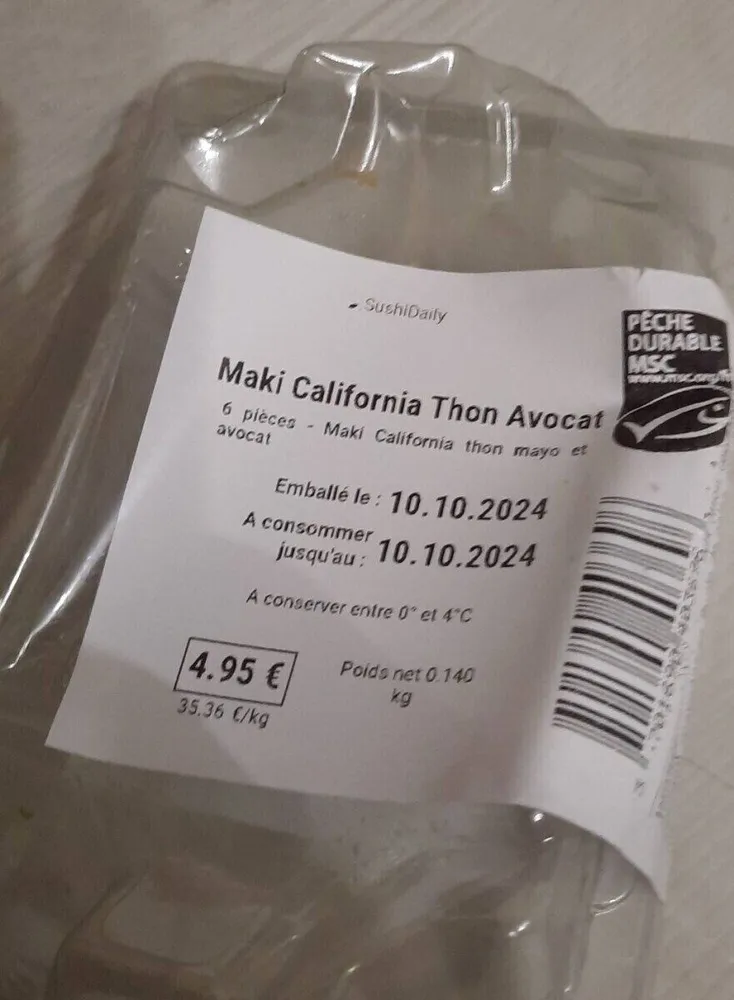 Maki California Thon Avocat