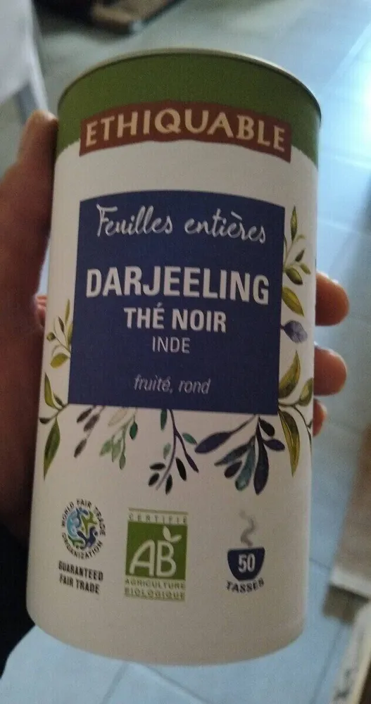 Thé noir darjeeling feuilles entières