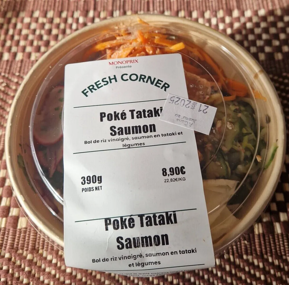 Poké tatami saumon