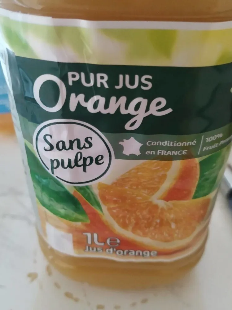 Pur jus orange sans pulpe