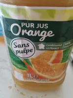 Pur jus orange sans pulpe
