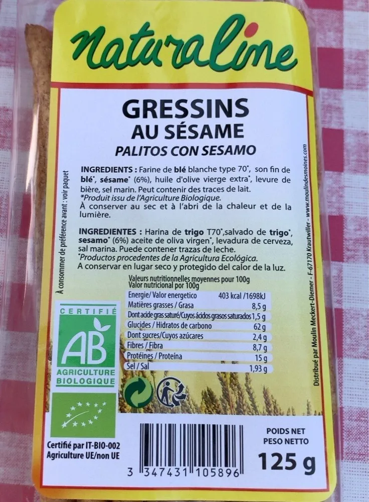 Gressins au sesame