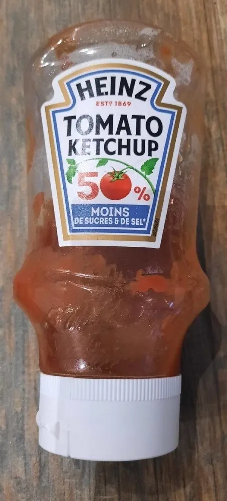 Tomato ketchup moins 50 % de sucre