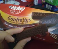 Gaufrettes fourrées au chocolat noir