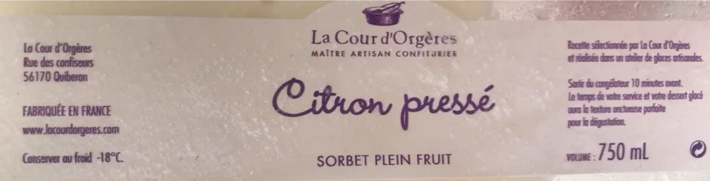 GLACE CITRON PRESSE