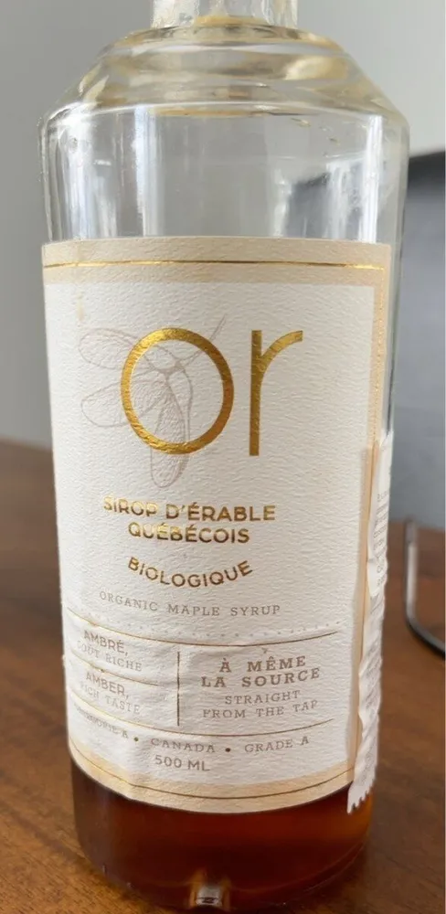 Or Sirop d’erable Québécois Bio