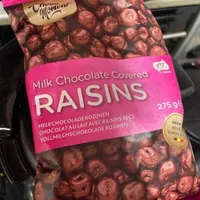 Milk chocolate covered raisins