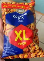 Melande de cacahuètes enrobées et biscuits de riz