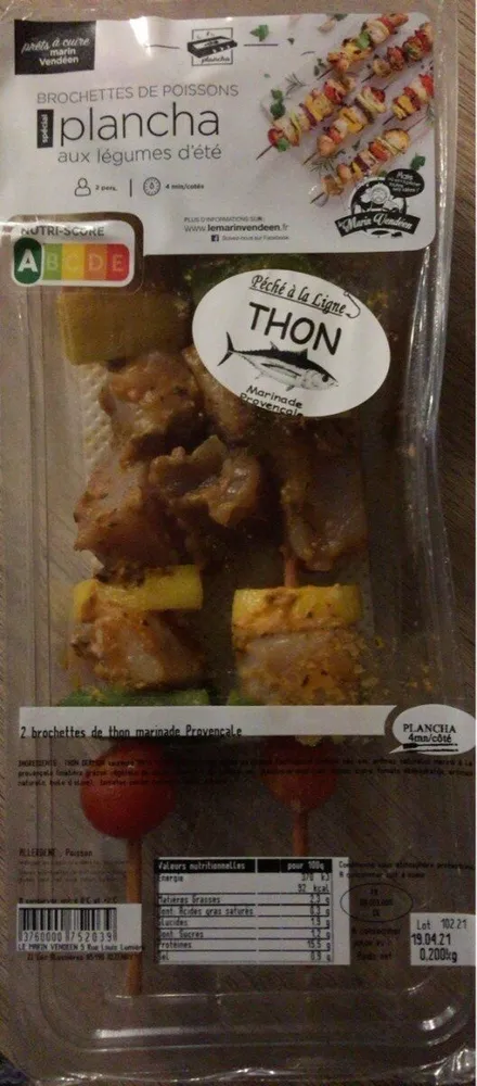 Brochettes de poisson