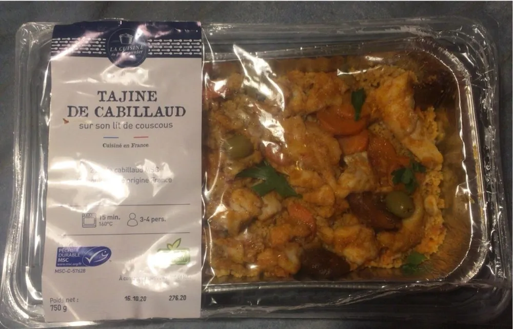 Tajine de Cabillaud sur son lit de couscous