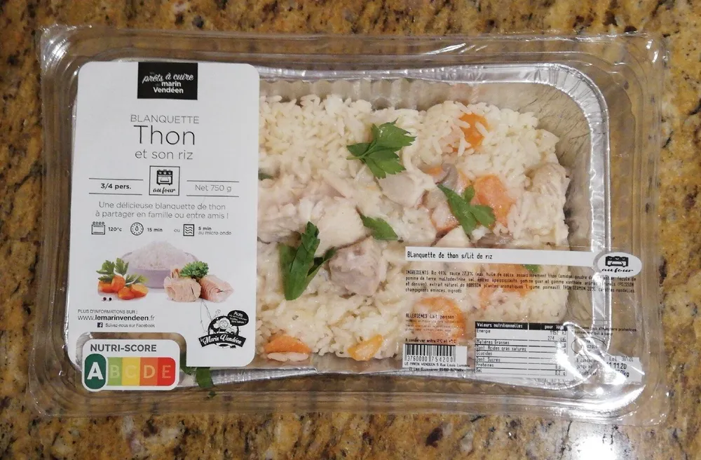 Blanquette de thon et son riz