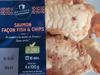 Pavé de saumon enrobé de pâte à beignet frit