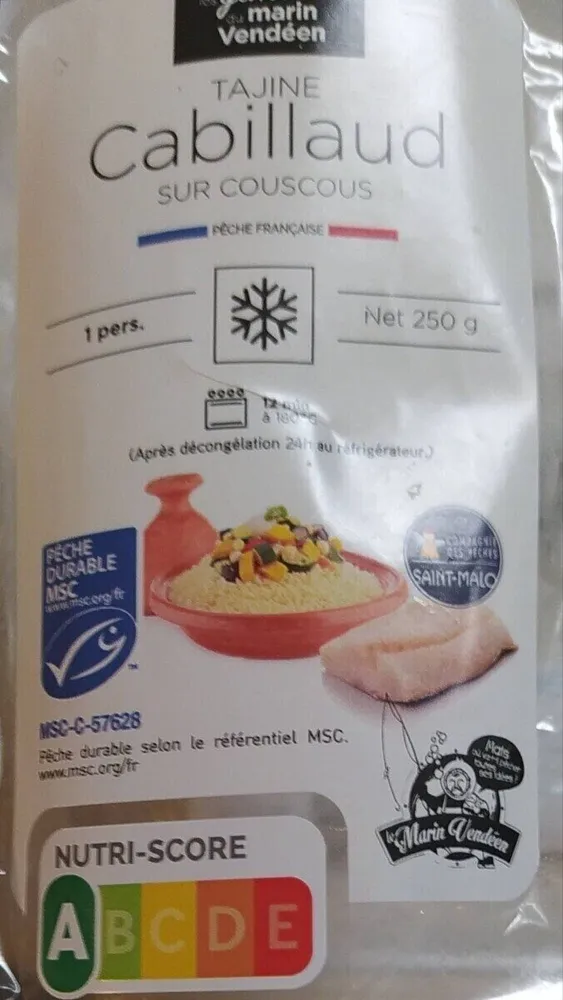 Tajine Cabillaud sur couscous