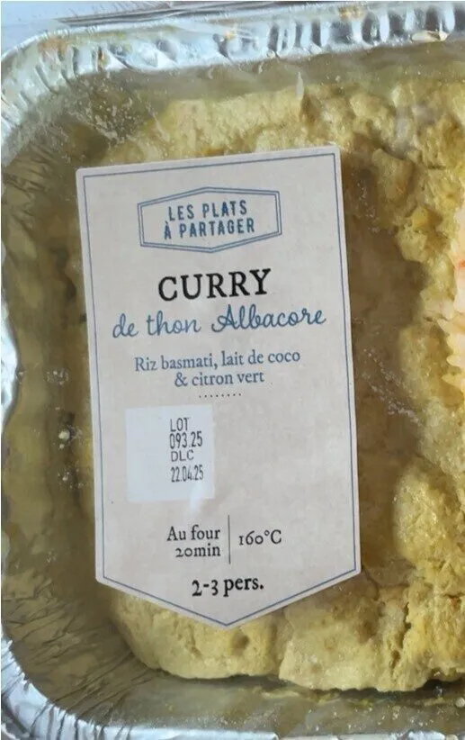 CURRY de thon Albacore Riz basmati, lait de coco & citron vert