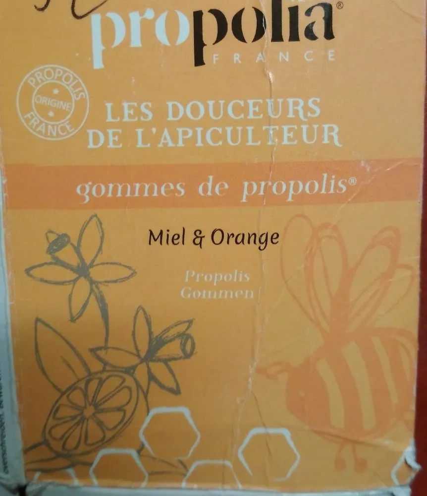 Gommes de propolis au Miel & Orange