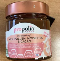 Pat’à’tartiney miel pollen noisettes et cacao