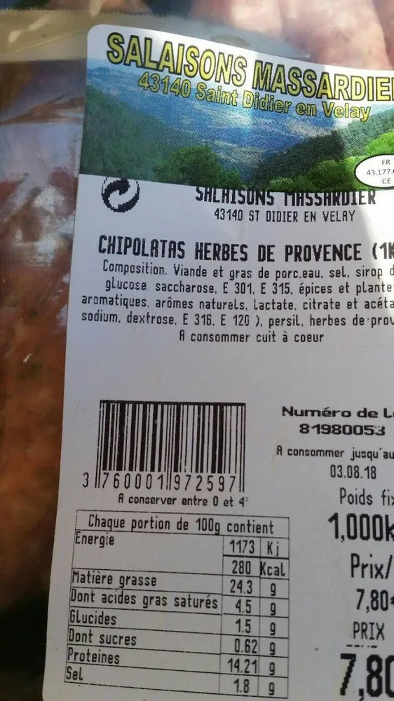 Chipolatas herbes de provence