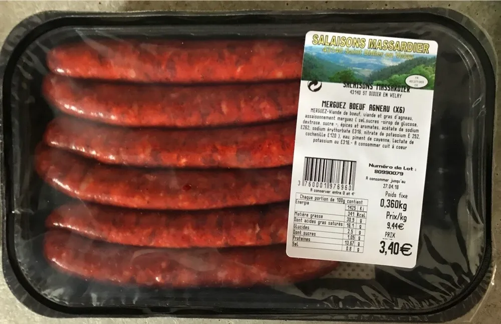 MERGUEZ BOEUF AGNEAU (X6)