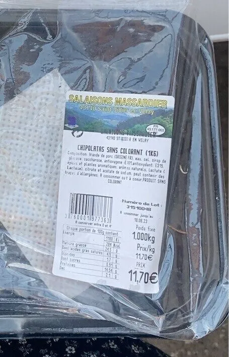 Chipolatas sans colorant