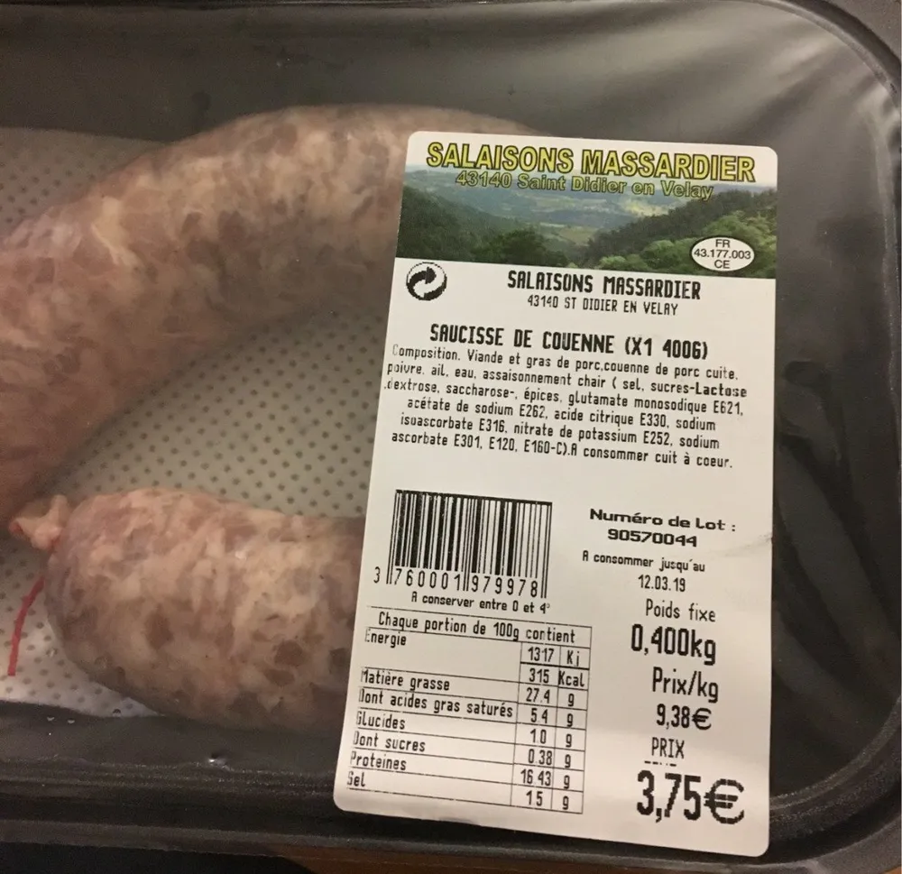 Saucisse de Couenne