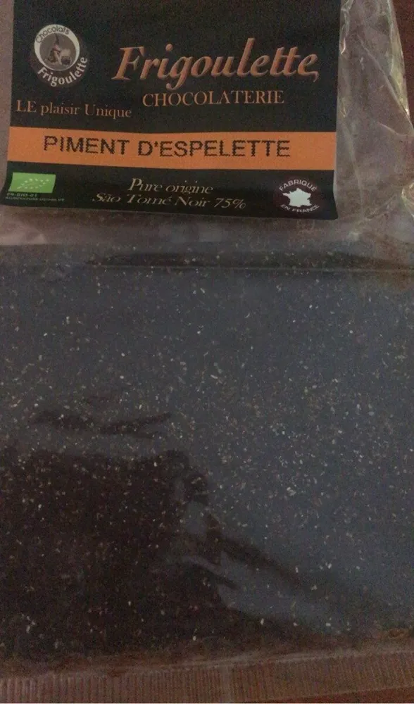 Chocolat noir Piment espelette