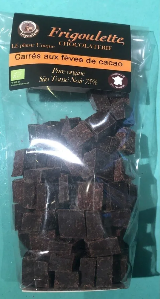 Carrés aux fèves de cacao