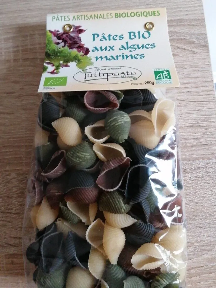 Pâtes bio aux algues marines