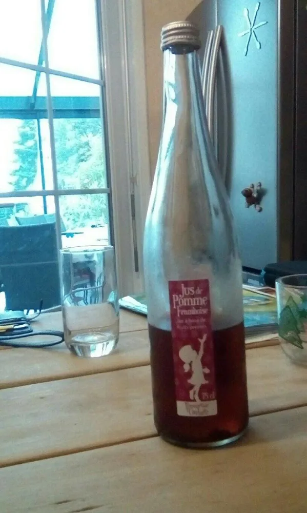 Jus de pomme framboise