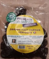 Pruneaux de la ferme mi-cuits Périgord calibre géant