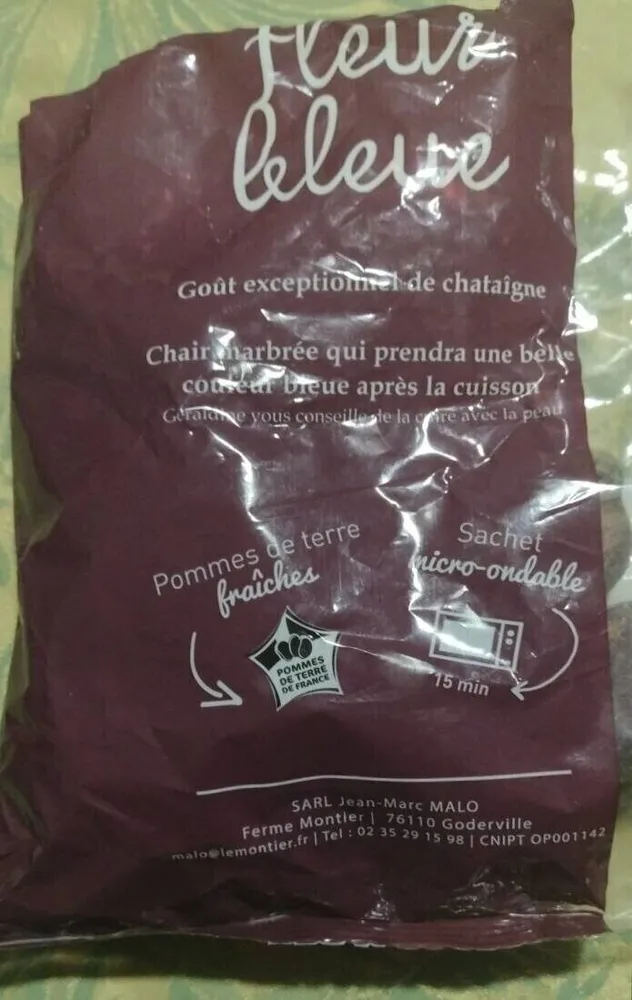 Pommes de terre fleur bleue