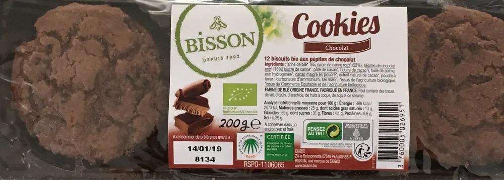 Cookies chocolat