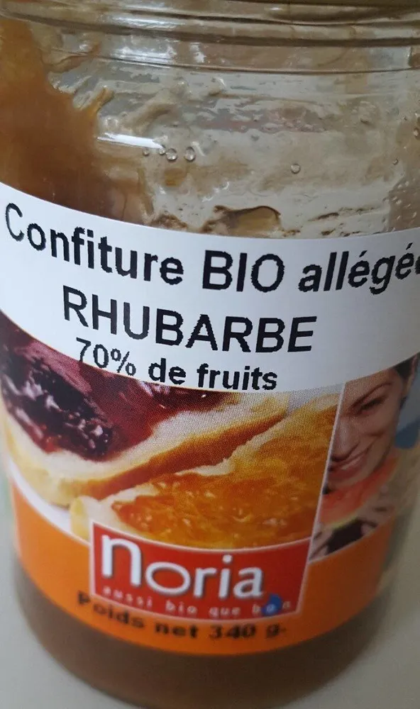 Confiture bio allégée rhubarbe