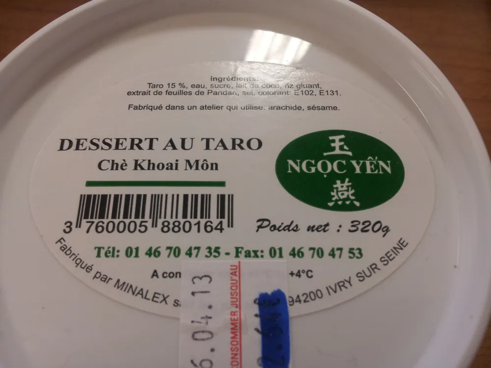 Dessert au taro