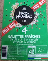 Galettes fraîches de blé noir bio français et sel de Guérande