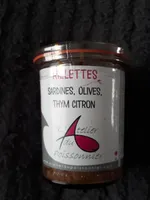 Rillettes sardines,olives, thym citron